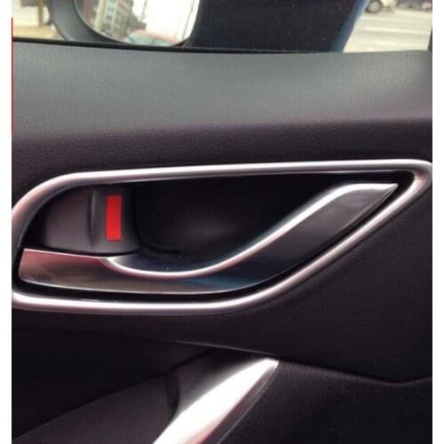Stainless Car interior Door Handle Trim Bowel Cover for mazda CX-5 CX5 2012 2013 2013 2014 2015