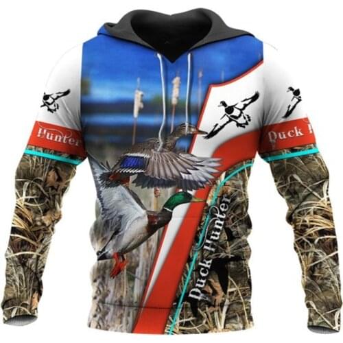 Latest fashion deer hunting 3D printed mens Hoodie fashion Hoodie long sleeve Pullover Unisex Hoodie