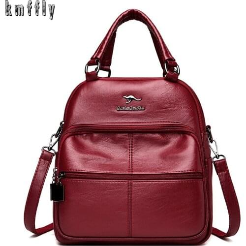NEW Brand Women Backpack Multifunction Designer Bags High Quality Leather Women Crossbody Bag School Bags Travel Backpacks 2021