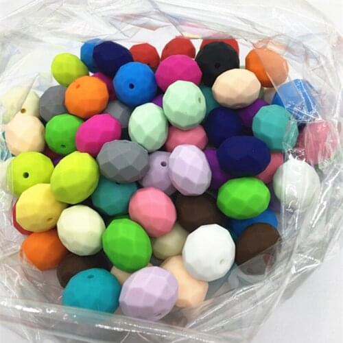 Wholesale silicone Loose Beads for Teething Necklace Silicone teething beads For Baby Teether BPA Safe Loose Bead