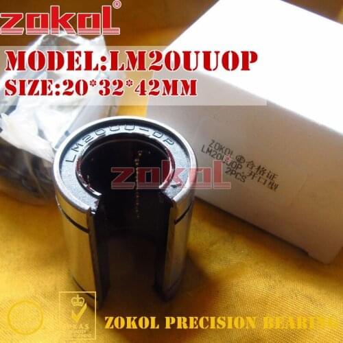 ZOKOL LM20UU OP bearing LM20UUOP LM20 UU OP Open linear motion bearing 20*32*42mm
