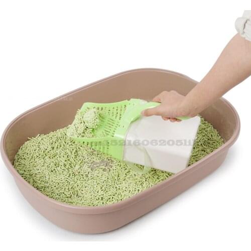 Semi-closed Portable Cat Litter shovel Cleaning Tool Set Kitten Litter Scoop Pet Shovel Cleaning Tool Durable Cat Litter