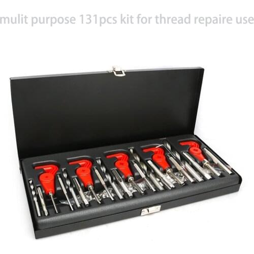 Factory direct sales 131 pcs of thread repair tools high speed steel drill bit combination factory wholesale hardware auto