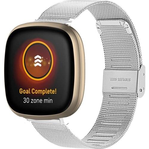 Replacement Band For Fitbit Versa 3 Strap For Fitbit Sense Metal Stainless Steel Bracelet Wristband Smart Watch Accessoriess
