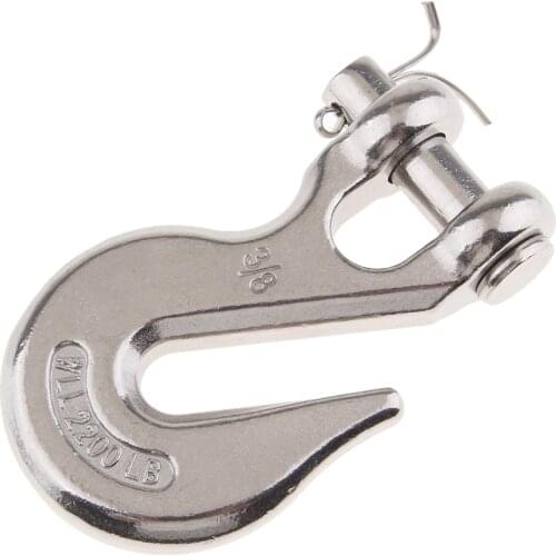 316 Stainless Steel Clevis Grab Hook Rigging Tow Winch Equipment 3/8"