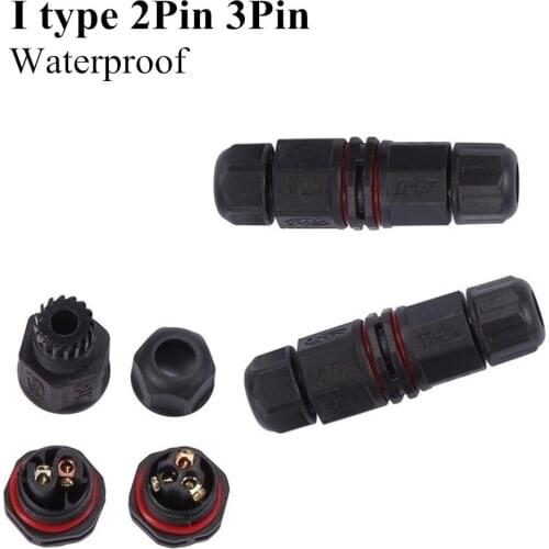 Waterproof Electrical Cable Connector 2 Pin 3 Pin IP68 Terminal Wire Connector Screw and Soldering Pin LED Light Connectors