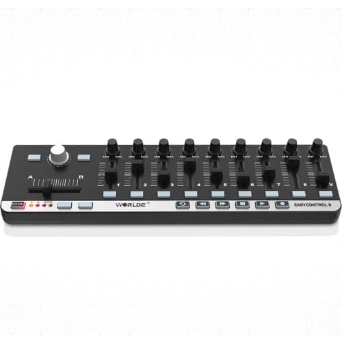 High quality Worlde EasyControl.9 Mini Portable USB 9 Slim-Line Control MIDI Controller