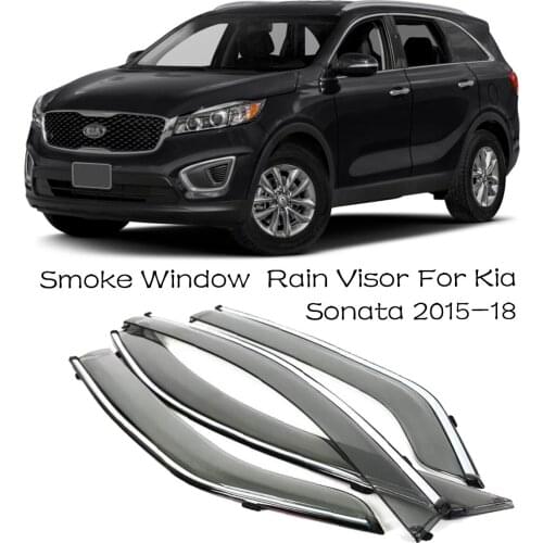 4pcs Blade Side Windows Deflectors Door Sun Visor Shield For KIA SORENTO 2015-2018