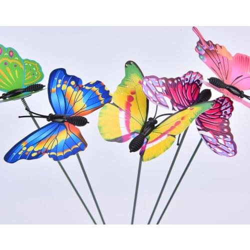 5pcs 3D Butterflies Garden Yard Planter Colorful Whimsical Butterfly Stakes Outdoor Decor Creative Flower Pots Decoration Hot