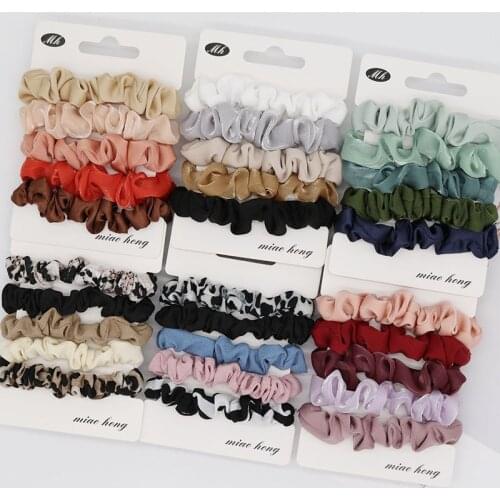 5pcs Woman Fashion Scrunchies Velvet Hair Ties Girls Ponytail Holders Rubber Band Elastic Hairband Hair Accessories