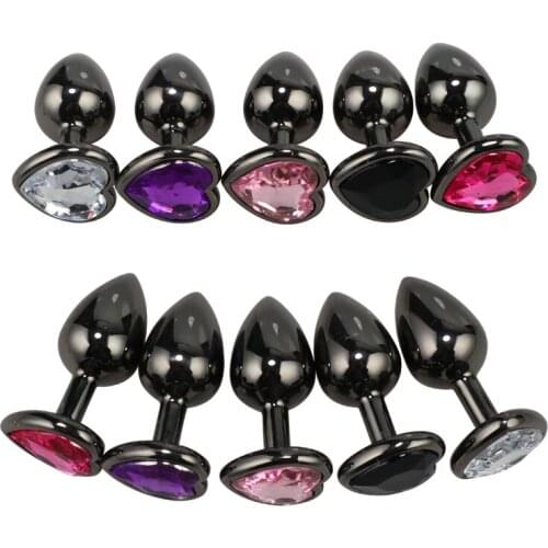 S/M Anal Beads Crystal Jewelry Love Butt Plug Stimulator Sex Toys Dildo Stainless Steel Anal Plug For Gay Couple anal plug