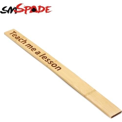 SMSPADE 40cm Long Bamboo Paddle Long Square Paddle Bondage Sex Spanking Paddle for Couples Sex Game Ruler Shape Sex Paddle Adult