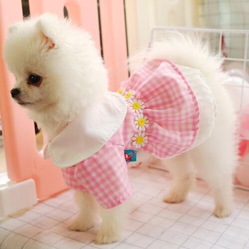Fast Shipping Dog Dress Pink Princess Ladybug Summer Pets Outfits Dog Clothes For Small Dog Party Dog Skirt Puppy Costume Pets