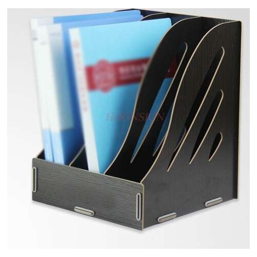 Wooden desktop book storage A4 vertical document data frame frame book shelf multi-layer data shelf