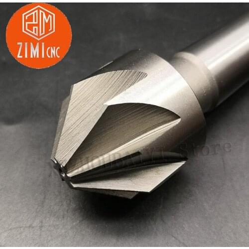 Chamfering knife 14*90°/16*90°taper shank countersink drill high speed steel multi-blade chamfer drill Metal chamfer