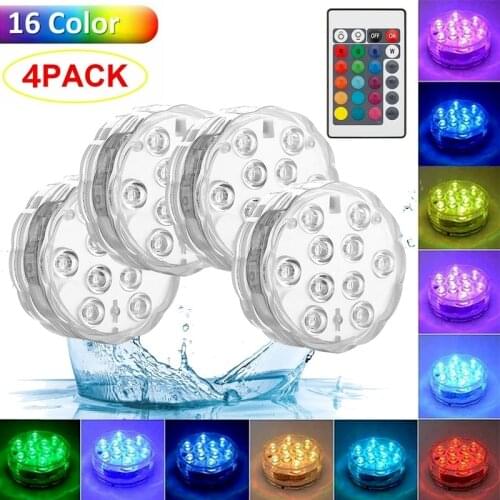 Swimming Pool Light for Outdoor Lighting IP68 Waterproof Underwater Night Lamp Hot Tub Spa Jacuzzi Inflable Aquarium Accessories