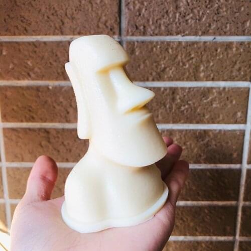 Candle Mold Easter Island Stone Statue Candle Mold Handmade Candle Plaster Concrete Silicone Mold Moai Easter Island