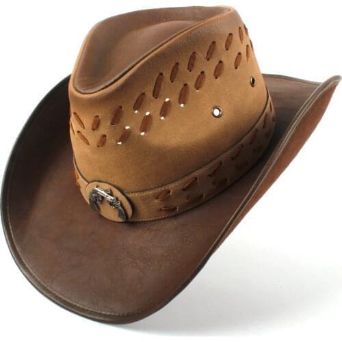 HXG&JQX Men's Leather Hats