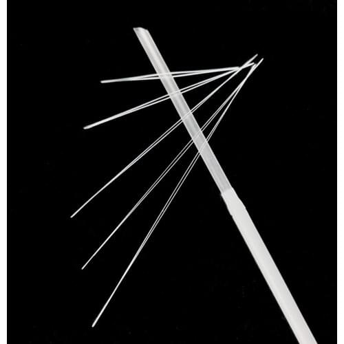 YHBZRET 5PCS Open Stainless Steel Beading Needles for beads pearls Threading String Cord Jewelry Making Big Eye Tools Pins