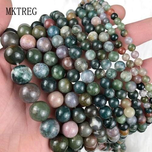 Natural Stone India Agates Round Beads 4 6 8 10 12MM carnelian Spacer Loose beads for DIY bracelet Necklace For Jewelry Making