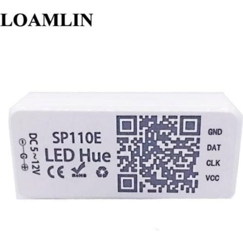 SP110E Bluetooth Pixel licht Controller WS2811 WS2812B WS2812 Dimmer SK6812 RGB RGBW APA102 WS2801 Pixels Led Strip IOS Android