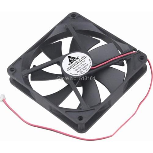 Gdstime 140x140x25mm 14cm DC 12V 2Pin Dual Ball Bearing Cooler 140mm PC Cooling Fan