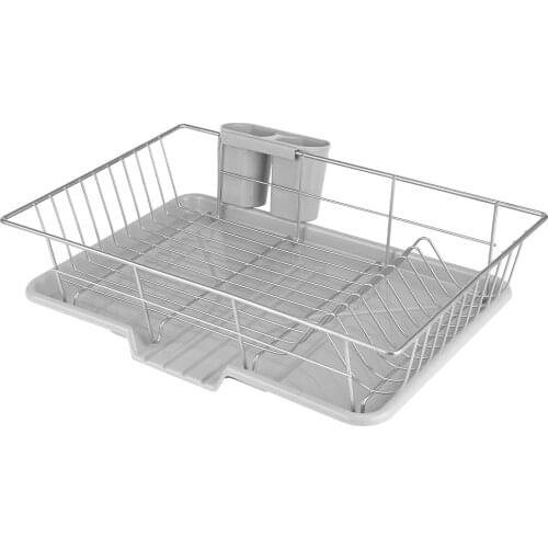 Metal Dish Storage Rack Drainer Kitchen Utensils Tableware Holder Drying Tray Storage Drain Rack Kitchen Shelf