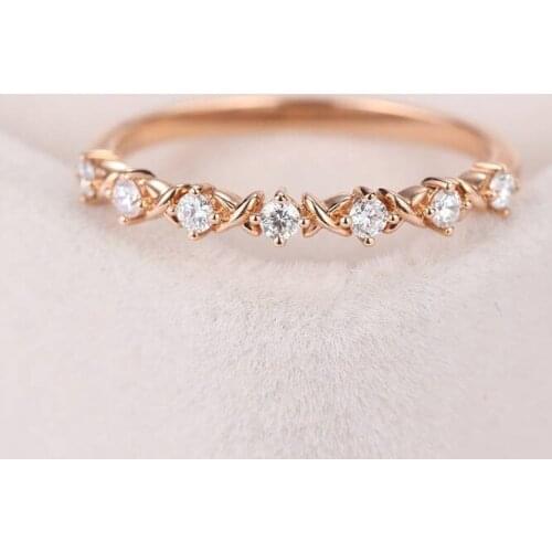 Fashion creative inlaid top small zircon charming thin ring elegant goddess wearing quality jewelry party focus point Women CZ