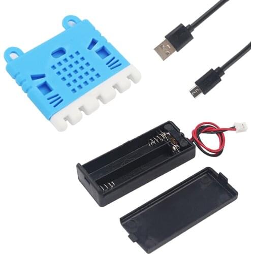 BBC Micro:bit Accessory Kit Silica Gel Case Red Blue Yellow + Micro USB Data Transfer Cable Power Cable + #7 Battery Holder Box