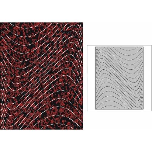 New Spotted S Hill Line Background Plate Craft Embossing Mold 2021 Metal Cutting Dies for DIY Scrapbooking Album Card Making