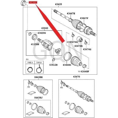 Front drive shaft left oil seal 2010-Toy ota RUK USS CIO NXB COR OLL AAV ENS IS transfer case rear oil seal half shaft