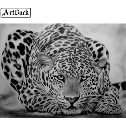 Full Square 5D Diamond Painting Leopard Icon 3d Sticker Embroidery Animal Home Decoration Mosaic Artwork