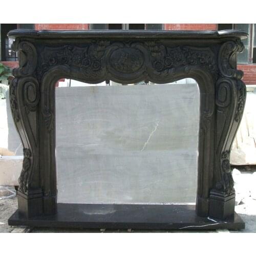 Carved marble fireplace mantel deluxe European style stone carving custom made chimney portal