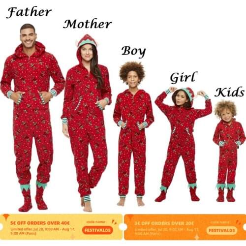 Family Matching Sleepwear Xmas Pjs Family Christmas Pajamas Set Stripe Mother Daughter Father son Outfits Family Look Nightwear
