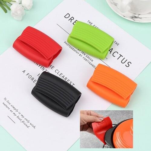 2PCS Grip Silicone Pot Holder Sleeve Pot Glove Pan Handle Cover Grip Kitchen Tools