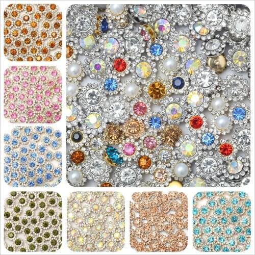 Claw Cup Rhinestones Strass Multicolors Shiny Crystals Glass Stones Trim Gold Claw Non Hot Fix Sewing Rhinestones For Clothes