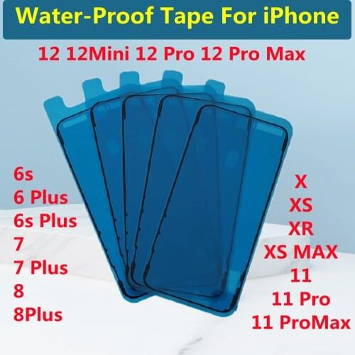 100 PCS WaterProof Sticker LCD Frame Bezel Water-Proof 3M Adhesive Tape For iPhone 12 12 Mini 12 Pro Max 11 Pro Max X XS MAX XR