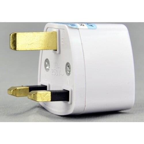 High quality New 1Pcs Universal EU US AU to UK AC Travel Power Plug Charger Adapter Converter Travel Adaptors UK