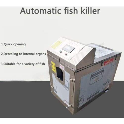 XZ-028 Commercial fish killing machine Automatic fish killer machine for remove scales,visceral and open belly one machine 220v