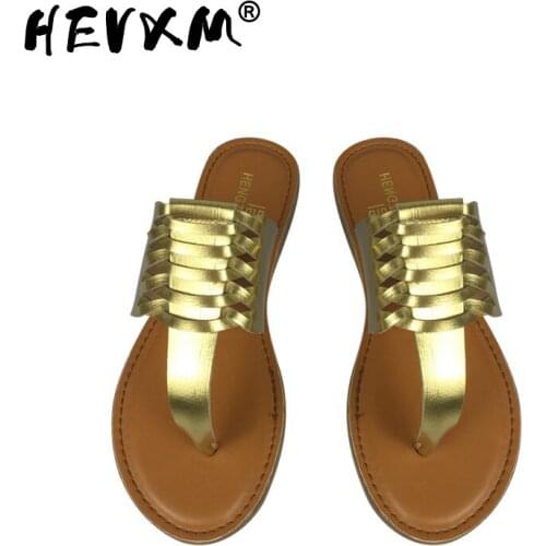 2021 Fashion Summer New Style Comfortable Flip-Flat Flat Outdoor Female Slippers Hollow large size beach slippers For Women