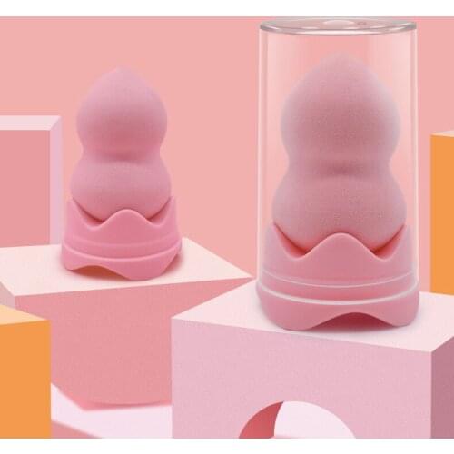 1pc Soft & High Elastic Beauti Blender with Flower Storage Box Cosmetics Puff Makeup Sponge Holder Bottle Face Care Tool Makeup