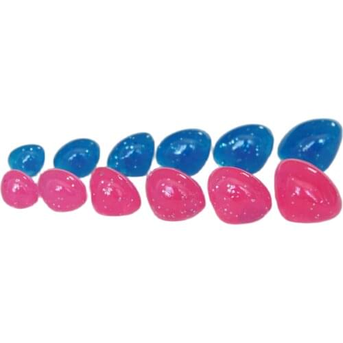 100pcs/lot 15mm to 26mm new style masckaszem customize glitter nose toy safety animal doll nose findings blue pink