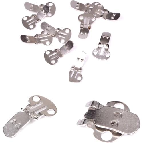 20PCS/Set Silver Color DIY Craft Buckles For Shoes Accessories Blank Stainless Steel Flower Shoes Clips Ornament On Findings