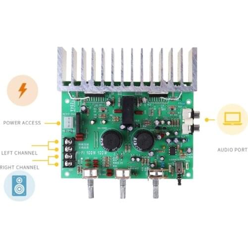 39XD TDA7294 Stereo Dual Channel Digital Power Amplifier Finished Board Amplifier Module Board