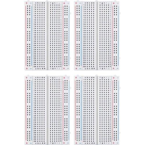 4 Pcs) MCIGICM 400 Points Solderless Breadboard