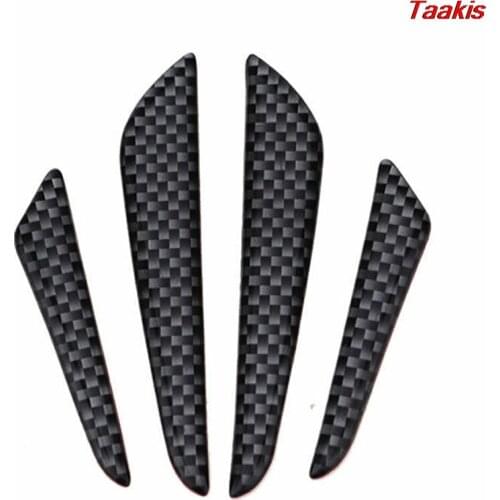 1 Set of 4 pcs Anti-collision Trim Anti-rub Strip Scratch Protector Car Door Edge Guards Molding Protection Carbon Fiber