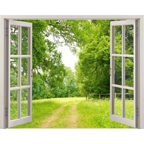 5D DIY Full Square Round Drill Diamond Painting Scenery Tree Outside Window Cross Stitch 3d Daimond Mosaic Wedding Decoration