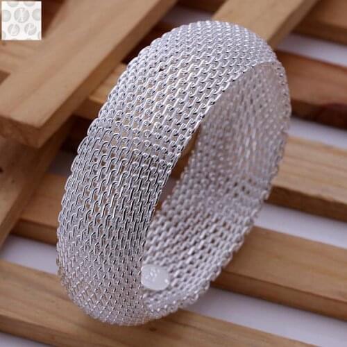 B028 Free Shipping! SGS Test Past Latest Trendy Classic Silver color plated jewelry Hot sell Bangle Wholesale Price