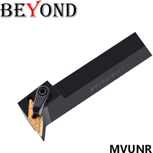 BEYOND 1PCS Lathe Cutter Bar External Turning Tool Holder Shank Solid Carbide MVUNR 2020 MVUNR1616H16 16mm 20mm 25mm