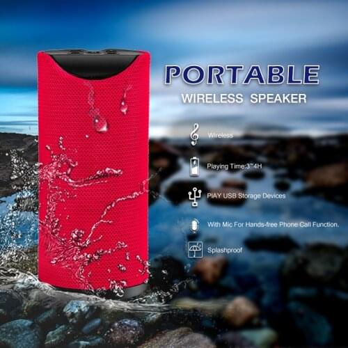 113 Bluetooth Speaker Outdoor Loudspeaker Handsfree Call Wireless Mini Column Stereo Music Surround Support FM TF Card Bass Box